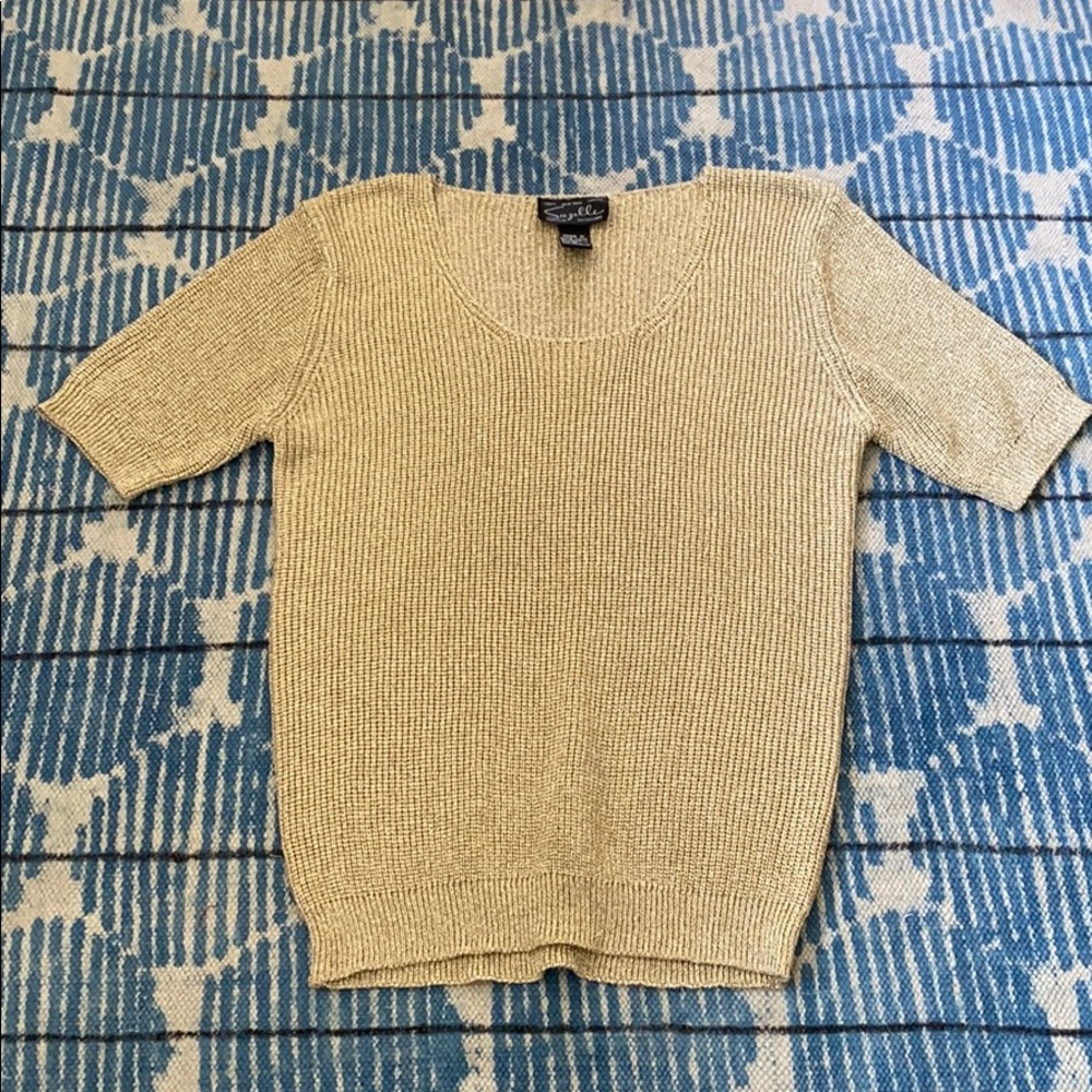 Gold knit sparkle top! Vintage!